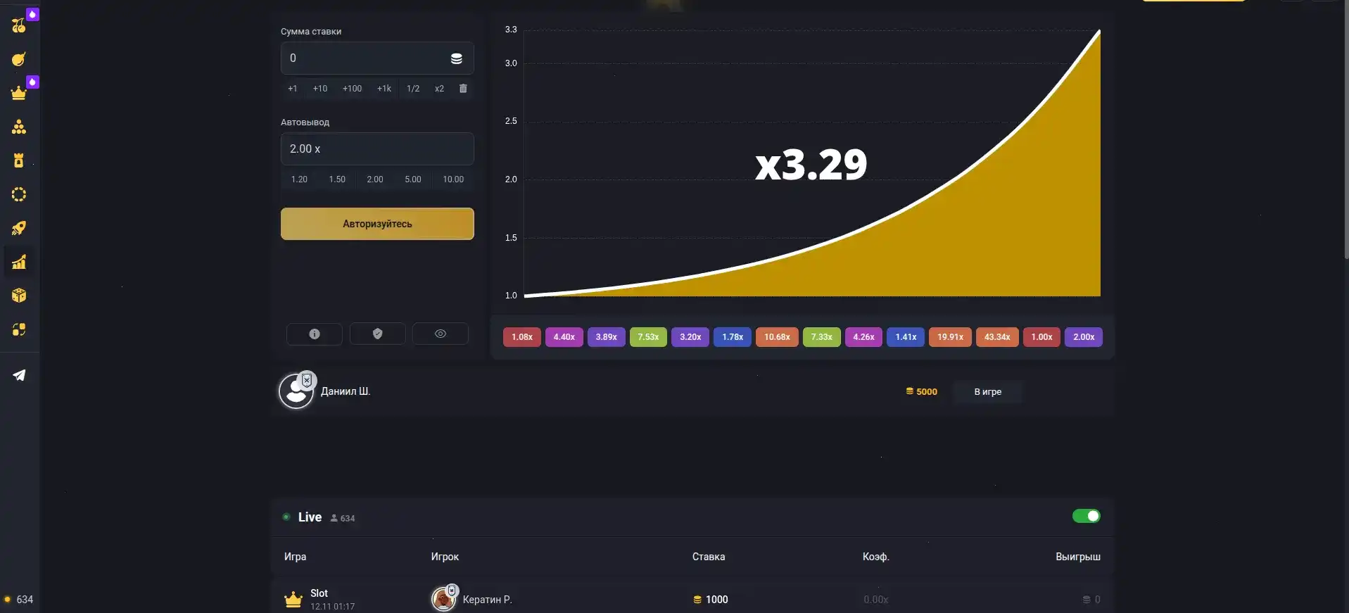 Игровые автоматы в казино Селектор на экране